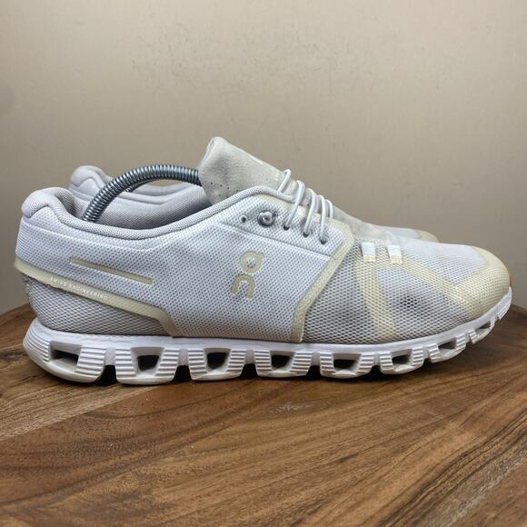 On Cloud Mens Triple White And Cream Size 12.5 Athletic Running Shoes 88.98533 - Picture 1 of 11